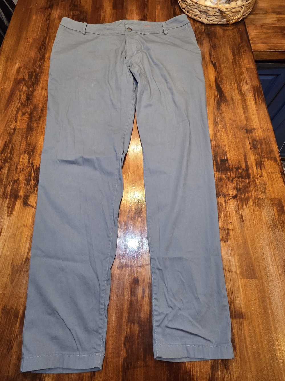 Birddogs Pants Mens 38X32 Light Gray Stretch Chino Zip Pocket Golf Preppy